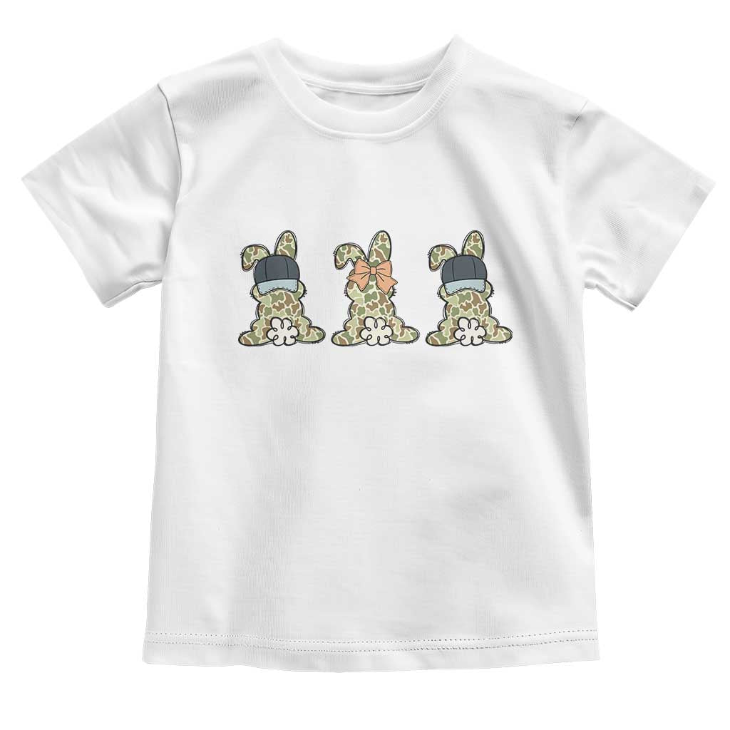 Camo Easter Bunny Toddler T Shirt Funny Hunter Easter Gift TS12 White Print Your Wear