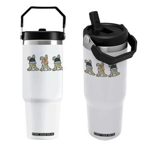 Camo Easter Bunny Flip Straw Tumbler Funny Hunter Easter Gift TS12 One Size: 30 oz White Print Your Wear