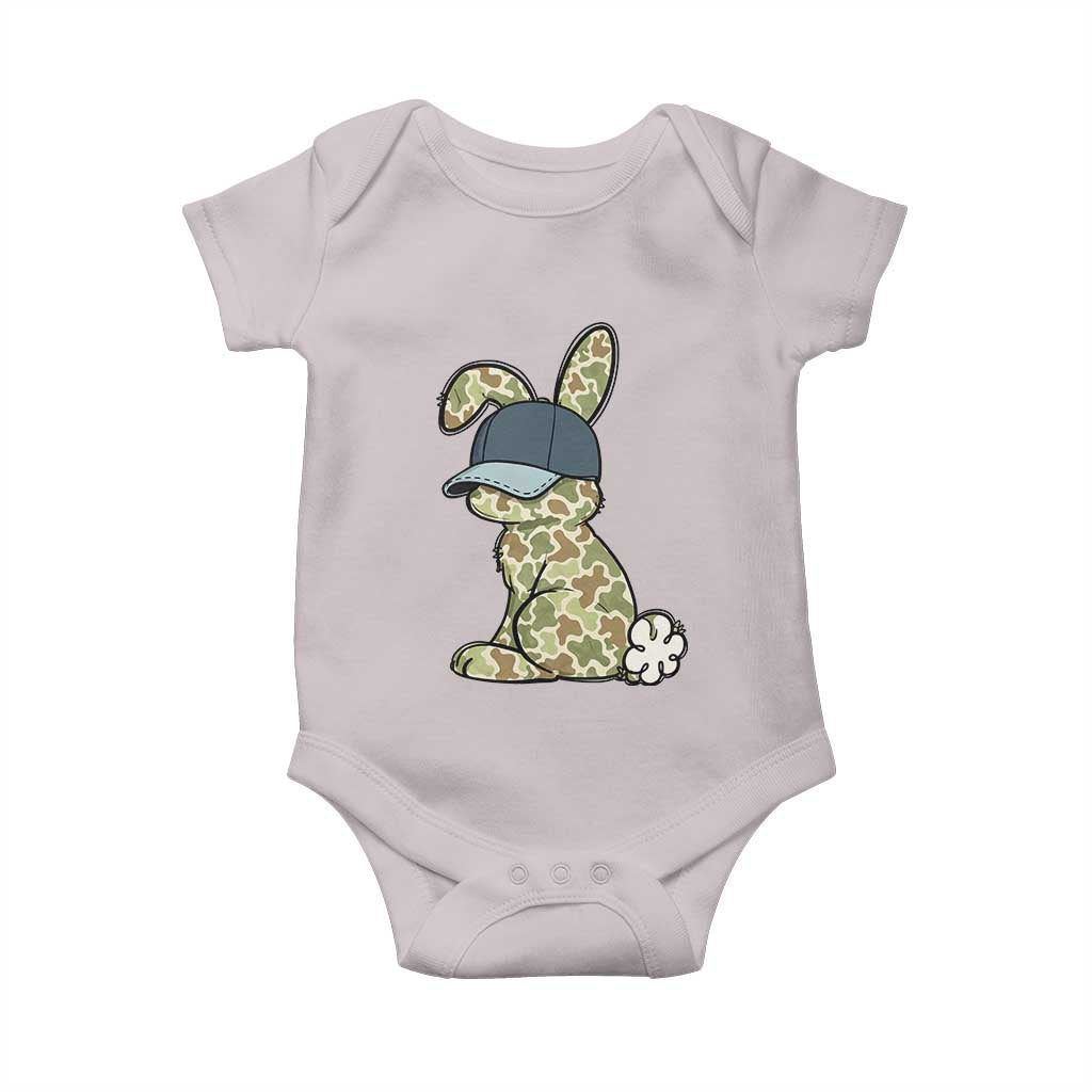 Camouflage Bunny Baby Onesie Funny Hunter Easter Gift TS12 Ice Gray Print Your Wear