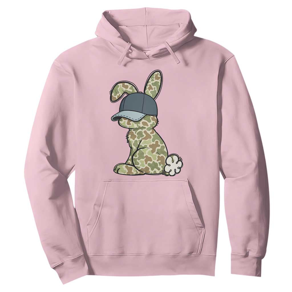 Camouflage Bunny Hoodie Funny Hunter Easter Gift TS12 Light Pink Print Your Wear