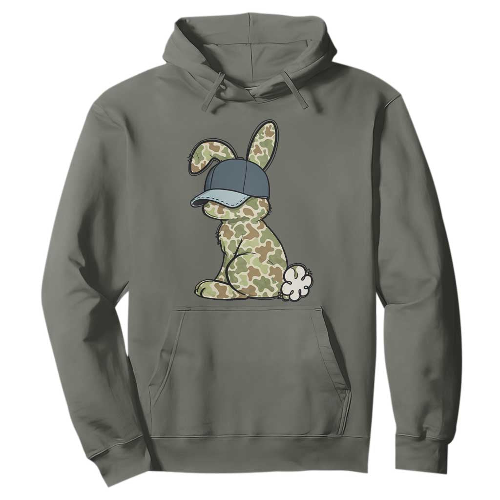 Camouflage Bunny Hoodie Funny Hunter Easter Gift TS12 Military Green Print Your Wear