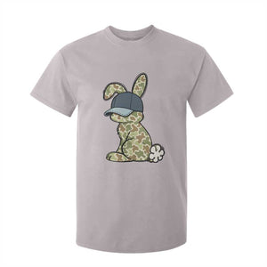 Camouflage Bunny T Shirt For Kid Funny Hunter Easter Gift TS12 Ice Gray Print Your Wear