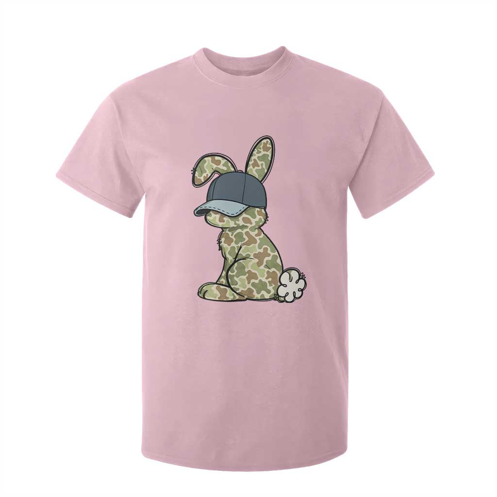 Camouflage Bunny T Shirt For Kid Funny Hunter Easter Gift TS12 Light Pink Print Your Wear