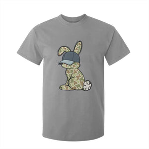 Camouflage Bunny T Shirt For Kid Funny Hunter Easter Gift TS12 Sport Gray Print Your Wear