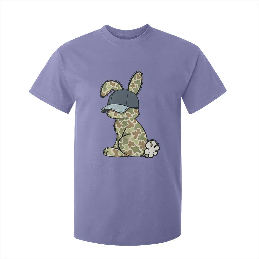 Camouflage Bunny T Shirt For Kid Funny Hunter Easter Gift TS12 Violet Print Your Wear