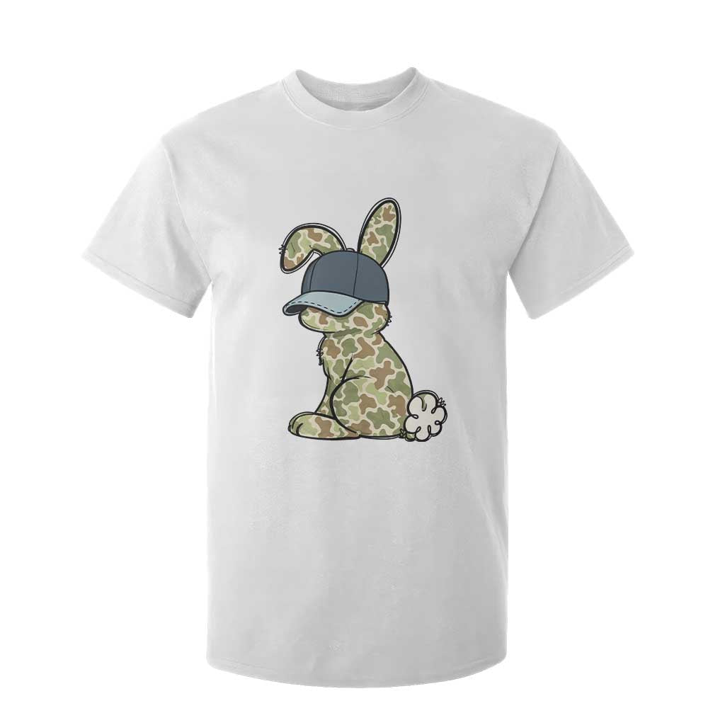 Camouflage Bunny T Shirt For Kid Funny Hunter Easter Gift TS12 White Print Your Wear