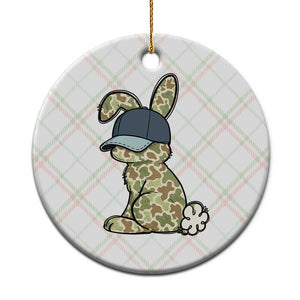 Camouflage Bunny Ceramic Ornament Funny Hunter Easter Gift TS12 1pc Christmas Plaid Print Your Wear