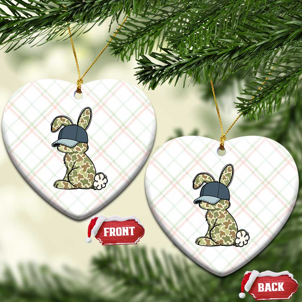 Camouflage Bunny Ceramic Ornament Funny Hunter Easter Gift TS12 Print Your Wear