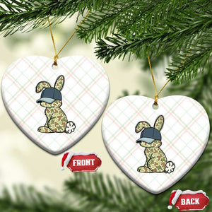 Camouflage Bunny Ceramic Ornament Funny Hunter Easter Gift TS12 Print Your Wear