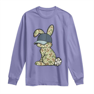 Camouflage Bunny Long Sleeve Shirt Funny Hunter Easter Gift TS12 Violet Print Your Wear