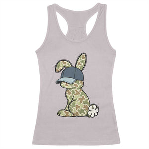 Camouflage Bunny Racerback Tank Top Funny Hunter Easter Gift TS12 Ice Gray Print Your Wear