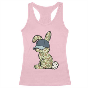 Camouflage Bunny Racerback Tank Top Funny Hunter Easter Gift TS12 Light Pink Print Your Wear