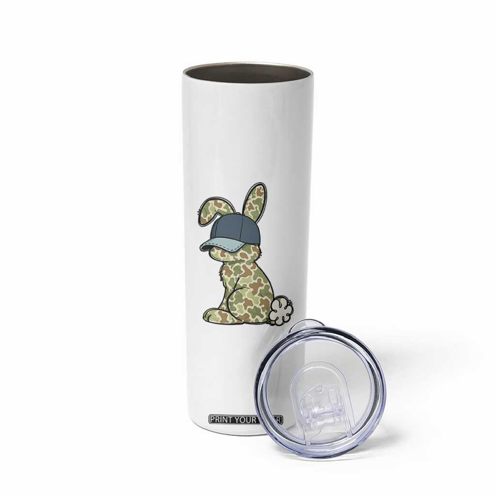 Camouflage Bunny Skinny Tumbler Funny Hunter Easter Gift TS12 Print Your Wear