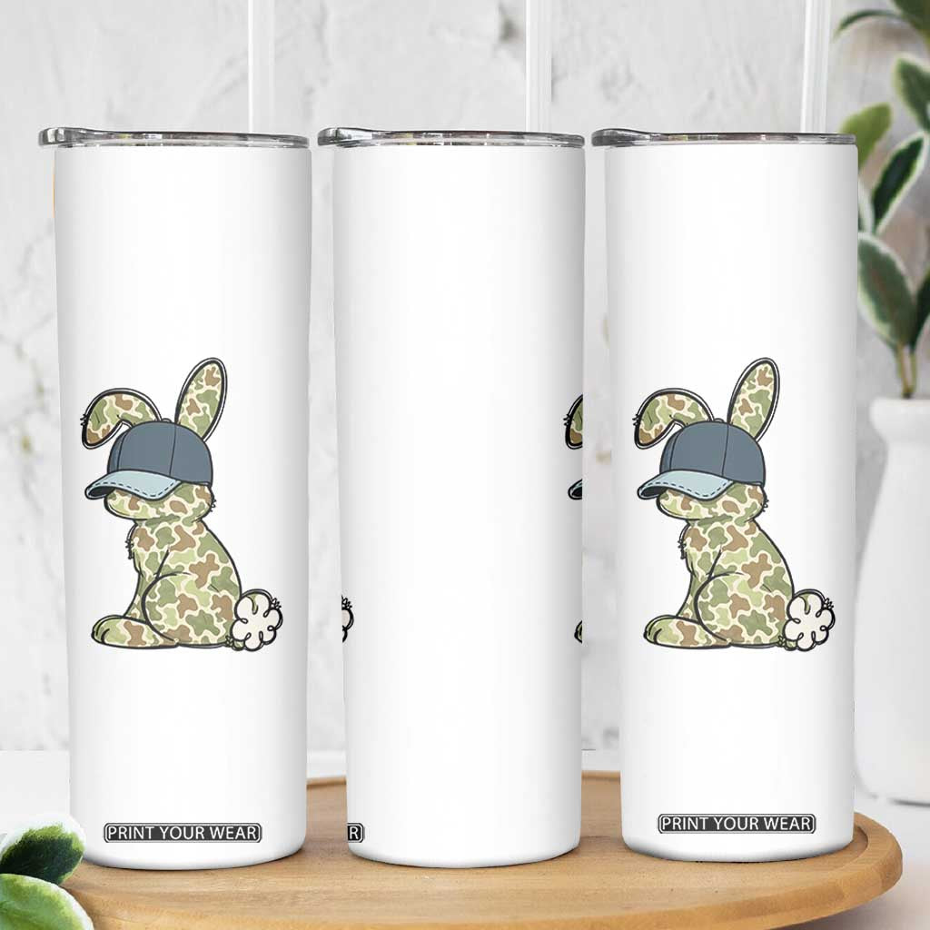 Camouflage Bunny Skinny Tumbler Funny Hunter Easter Gift TS12 Print Your Wear