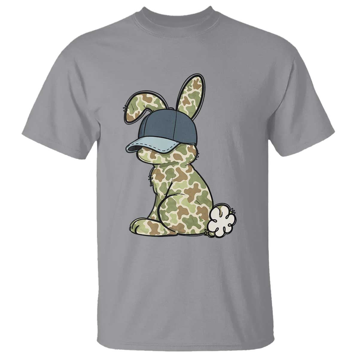 Camouflage Bunny T Shirt Funny Hunter Easter Gift TS12 Sport Gray Print Your Wear