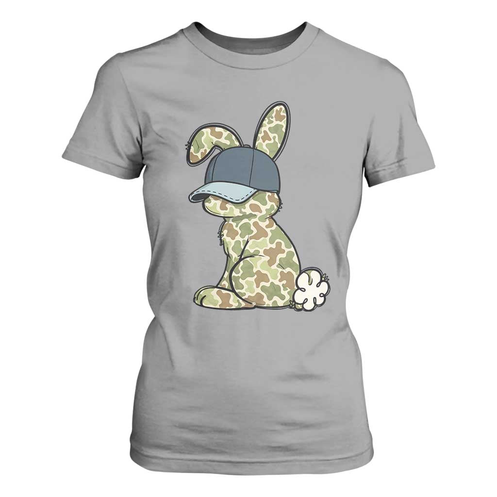 Camouflage Bunny T Shirt For Women Funny Hunter Easter Gift TS12 Sport Gray Print Your Wear