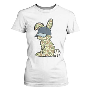 Camouflage Bunny T Shirt For Women Funny Hunter Easter Gift TS12 White Print Your Wear