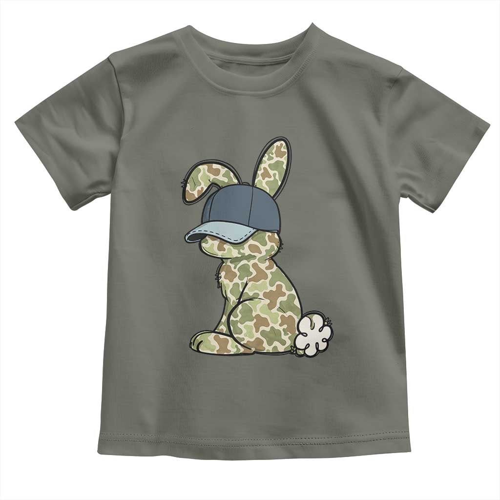 Camouflage Bunny Toddler T Shirt Funny Hunter Easter Gift TS12 Military Green Print Your Wear