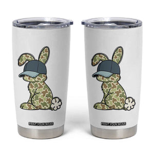 Camouflage Bunny Tumbler Cup Funny Hunter Easter Gift TS12 White Print Your Wear