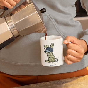 Camouflage Bunny Coffee Mug Funny Hunter Easter Gift TS12 Print Your Wear