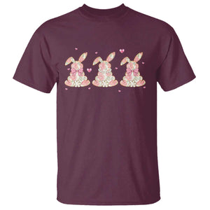 Floral Bunny Easter T Shirt Shabby Chic Rose Pattern TS12 Maroon Print Your Wear