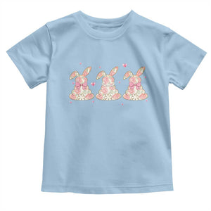 Floral Bunny Easter Toddler T Shirt Shabby Chic Rose Pattern TS12 Light Blue Print Your Wear