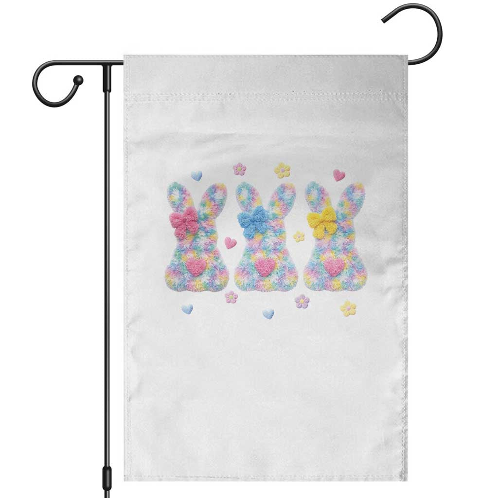 Faux Yarn Easter Bunny Effect Printed Garden Flag Coquette Aesthetic Gift TS12 White Print Your Wear