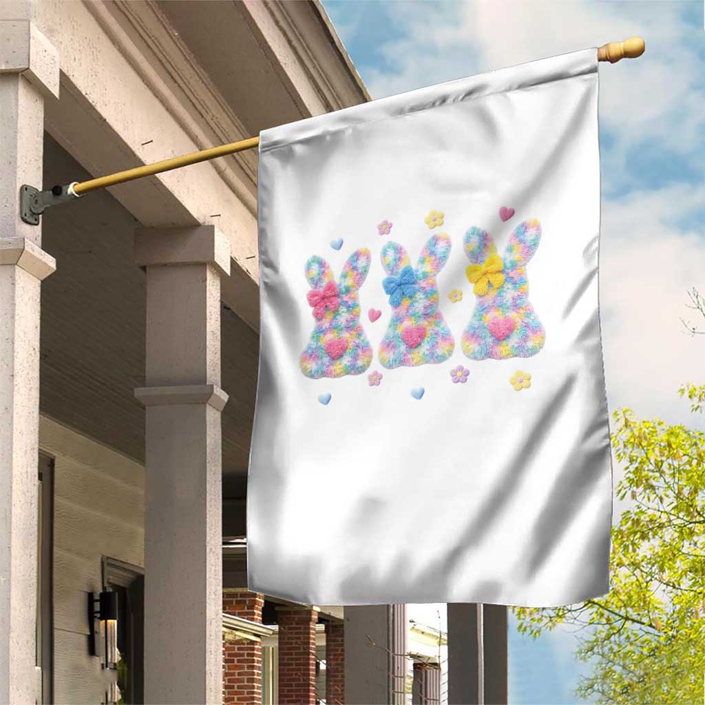 Faux Yarn Easter Bunny Effect Printed Garden Flag Coquette Aesthetic Gift TS12 Print Your Wear