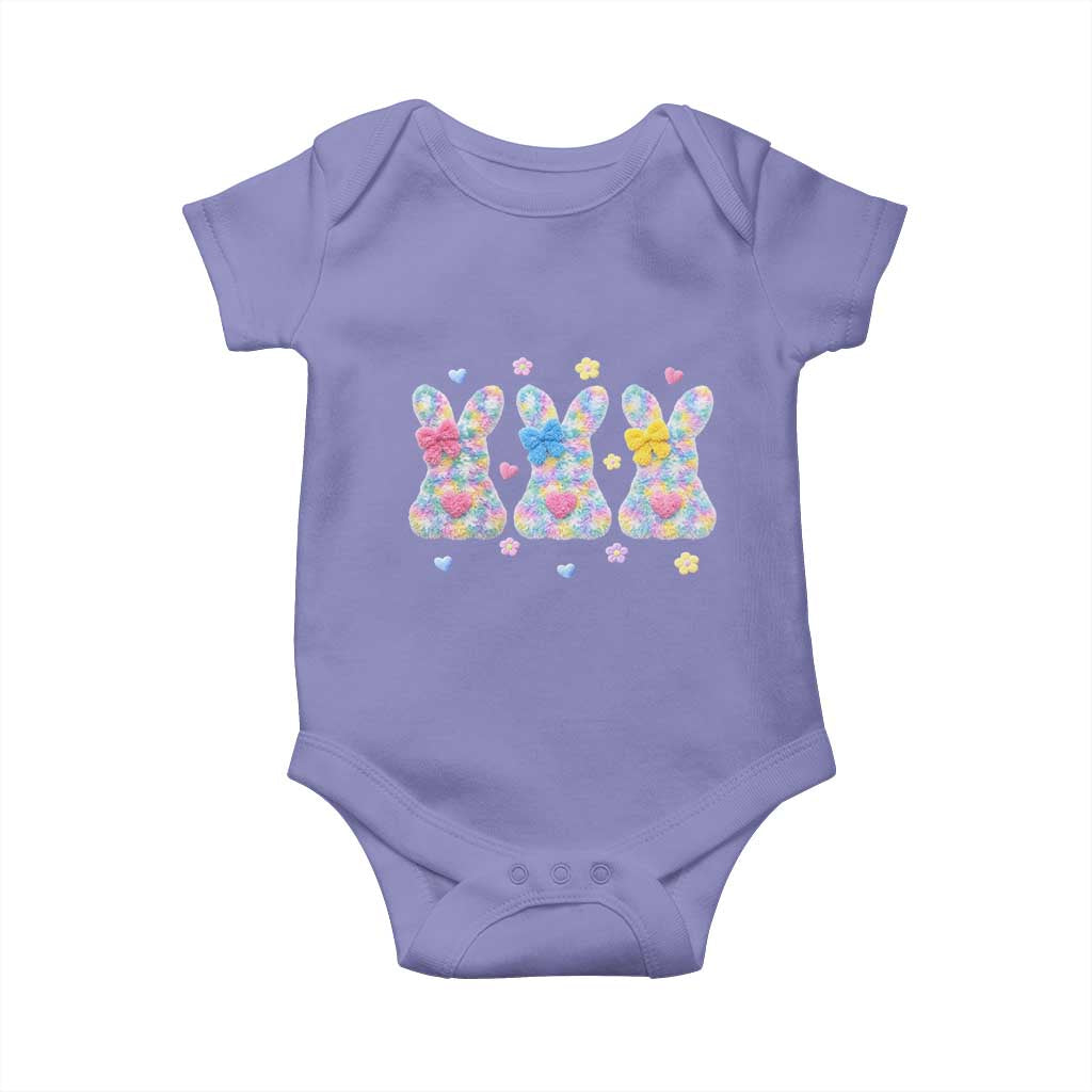 Faux Yarn Easter Bunny Effect Printed Baby Onesie Coquette Aesthetic Gift TS12 Violet Print Your Wear