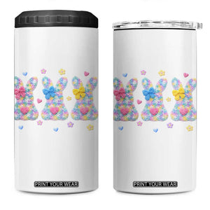 Faux Yarn Easter Bunny Effect Printed 4 in 1 Can Cooler Tumbler Coquette Aesthetic Gift TS12 One Size: 16 oz White Print Your Wear