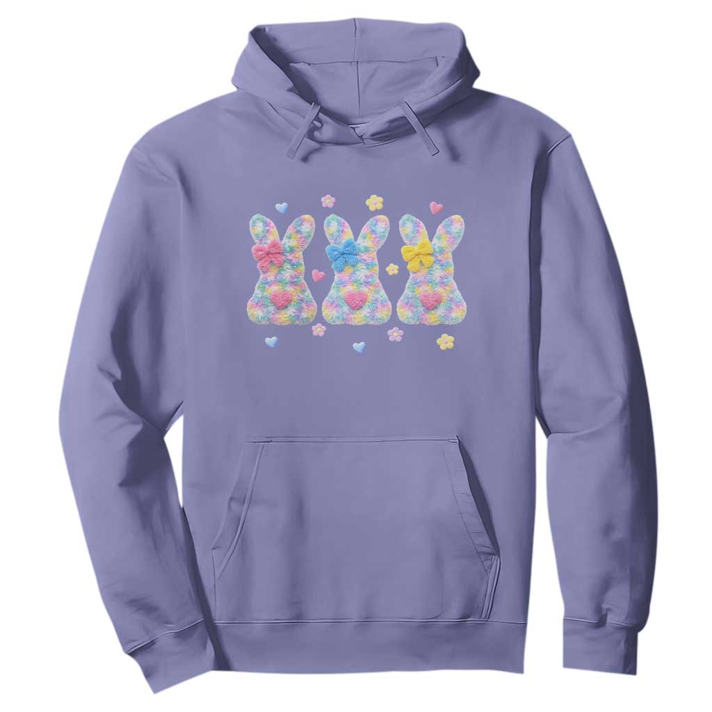 Faux Yarn Easter Bunny Effect Printed Hoodie Coquette Aesthetic Gift TS12 Violet Print Your Wear