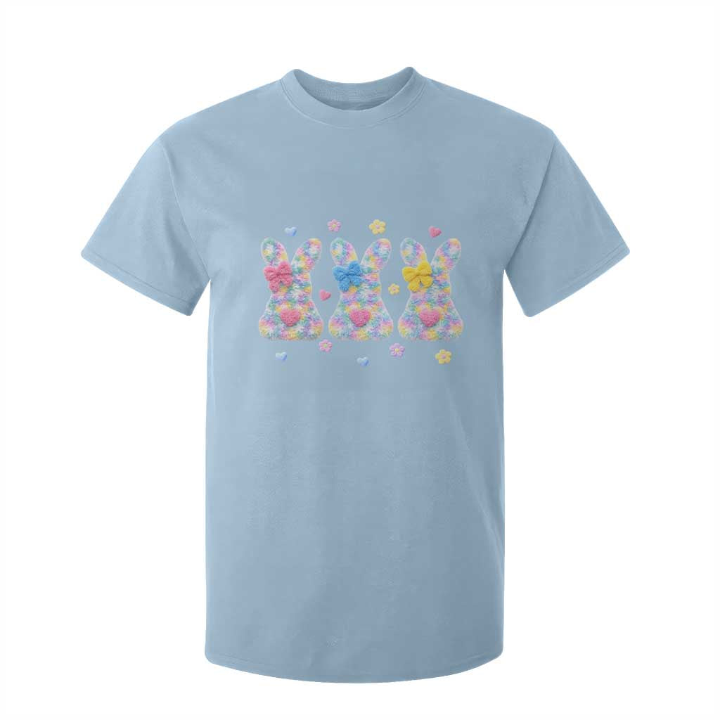 Faux Yarn Easter Bunny Effect Printed T Shirt For Kid Coquette Aesthetic Gift TS12 Light Blue Print Your Wear