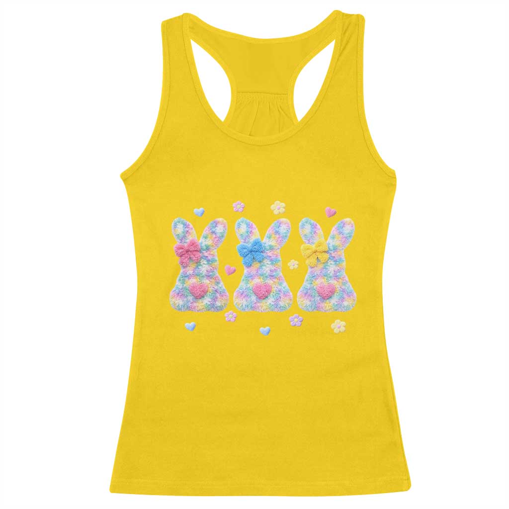 Faux Yarn Easter Bunny Effect Printed Racerback Tank Top Coquette Aesthetic Gift TS12 Daisy Print Your Wear