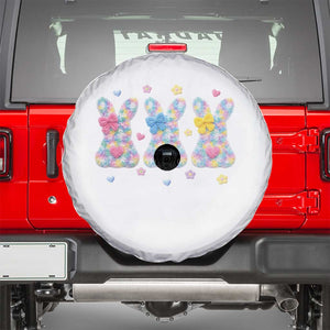 Faux Yarn Easter Bunny Effect Printed Spare Tire Cover Coquette Aesthetic Gift TS12 White Print Your Wear