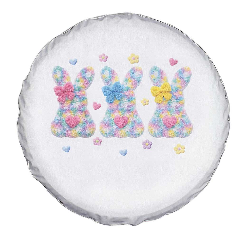 Faux Yarn Easter Bunny Effect Printed Spare Tire Cover Coquette Aesthetic Gift TS12 Print Your Wear