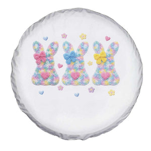 Faux Yarn Easter Bunny Effect Printed Spare Tire Cover Coquette Aesthetic Gift TS12 Print Your Wear
