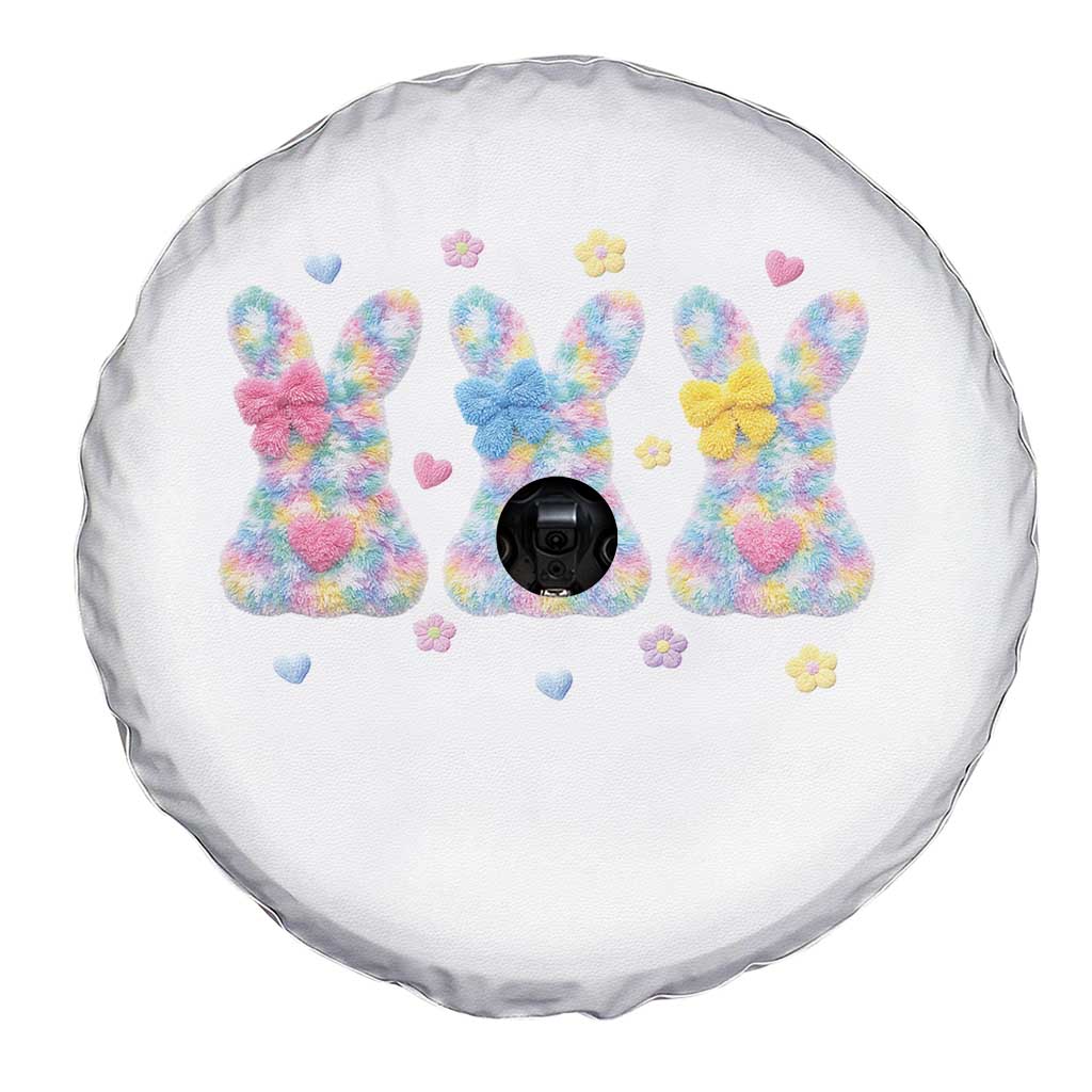Faux Yarn Easter Bunny Effect Printed Spare Tire Cover Coquette Aesthetic Gift TS12 Print Your Wear