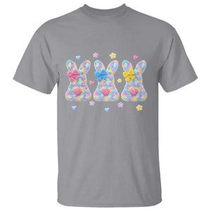 Faux Yarn Easter Bunny Effect Printed T Shirt Coquette Aesthetic Gift TS12 Sport Gray Print Your Wear
