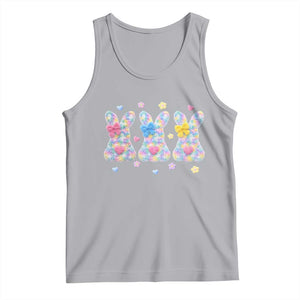 Faux Yarn Easter Bunny Effect Printed Tank Top Coquette Aesthetic Gift TS12 Athletic Heather Print Your Wear