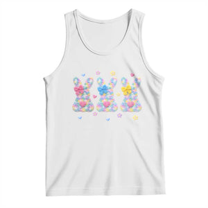 Faux Yarn Easter Bunny Effect Printed Tank Top Coquette Aesthetic Gift TS12 White Print Your Wear