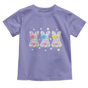 Faux Yarn Easter Bunny Effect Printed Toddler T Shirt Coquette Aesthetic Gift TS12 Violet Print Your Wear
