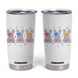 Faux Yarn Easter Bunny Effect Printed Tumbler Cup Coquette Aesthetic Gift TS12 White Print Your Wear