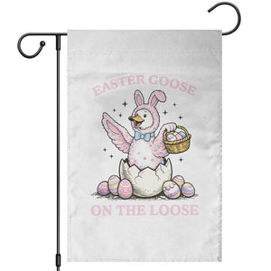Easter Goose On The Loose Garden Flag Funny Easter Egg Hunt Gift TS12 White Print Your Wear