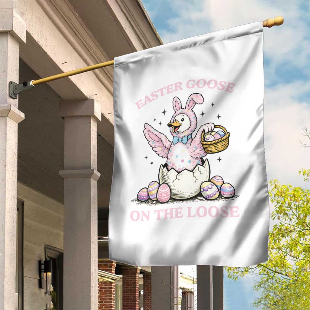 Easter Goose On The Loose Garden Flag Funny Easter Egg Hunt Gift TS12 Print Your Wear