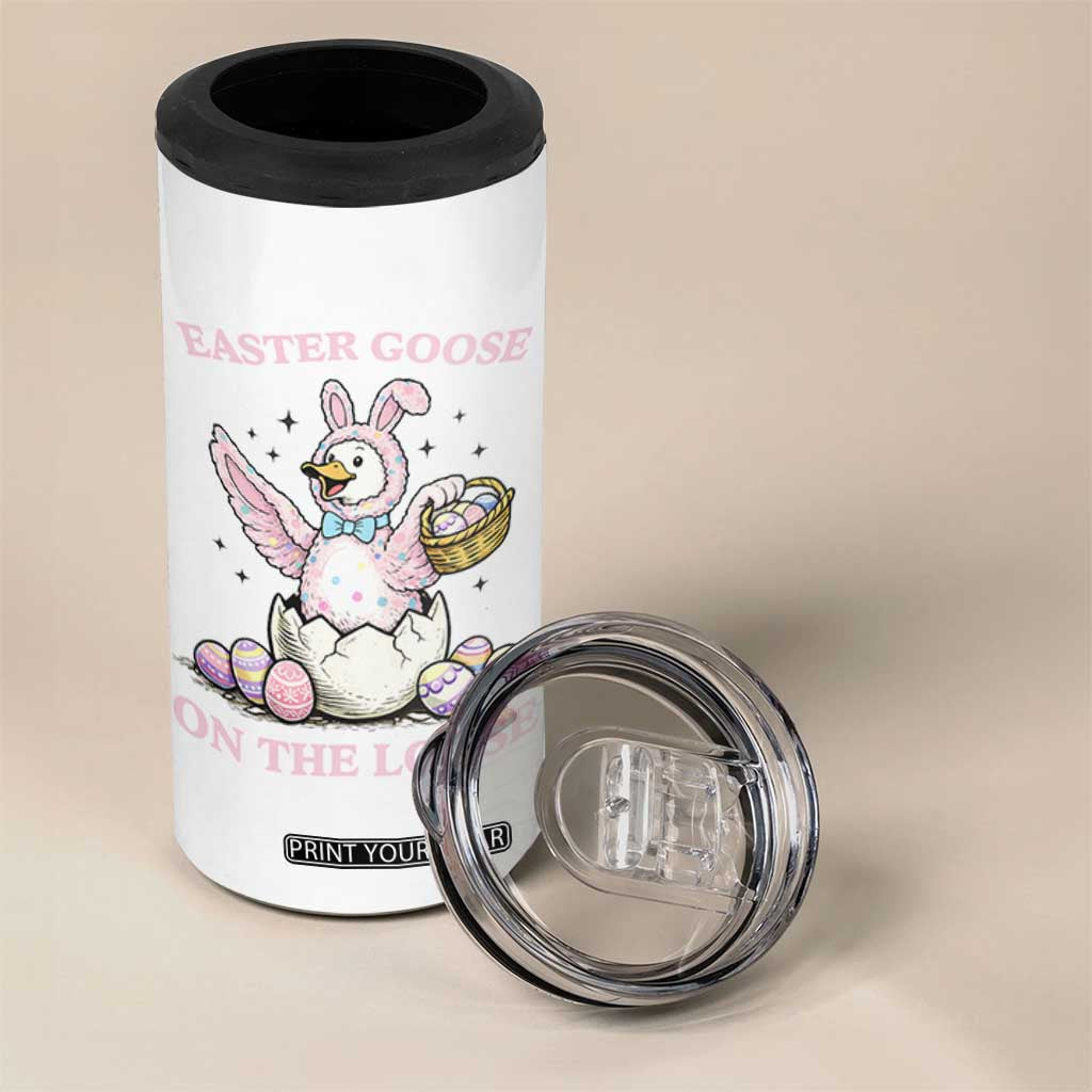 Easter Goose On The Loose 4 in 1 Can Cooler Tumbler Funny Easter Egg Hunt Gift TS12 Print Your Wear