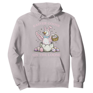 Easter Goose On The Loose Hoodie Funny Easter Egg Hunt Gift TS12 Ice Gray Print Your Wear