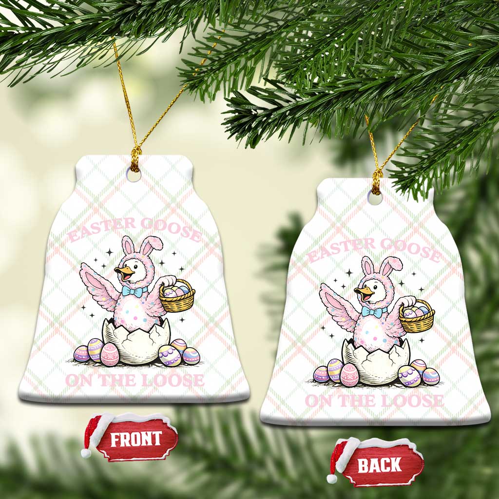 Easter Goose On The Loose Ceramic Ornament Funny Easter Egg Hunt Gift TS12 Print Your Wear