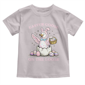 Easter Goose On The Loose Toddler T Shirt Funny Easter Egg Hunt Gift TS12 Ice Gray Print Your Wear
