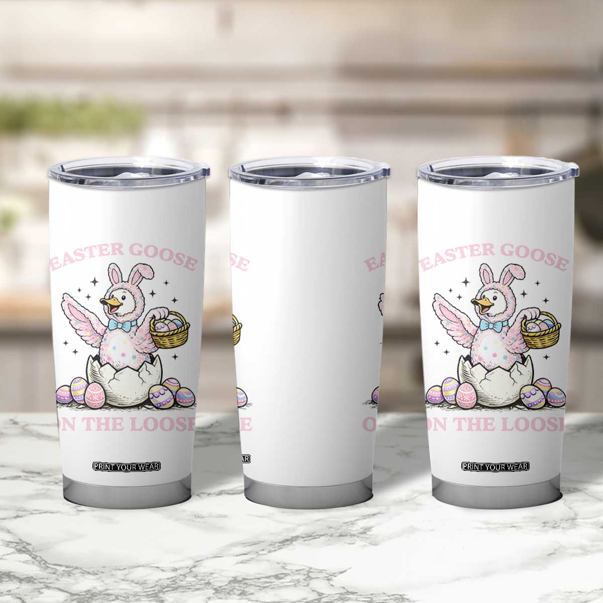 Easter Goose On The Loose Tumbler Cup Funny Easter Egg Hunt Gift TS12 Print Your Wear