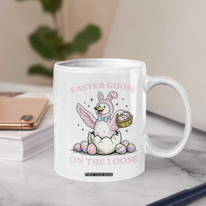 Easter Goose On The Loose Coffee Mug Funny Easter Egg Hunt Gift TS12 Print Your Wear